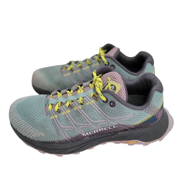 Merrell Moab Flight Trail Running /Hiking Green/Grey SZ 7 - Picture 6 of 11